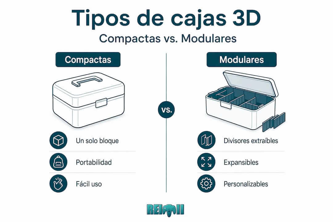 Una persona armando una caja para cartas hecha con impresión 3D.