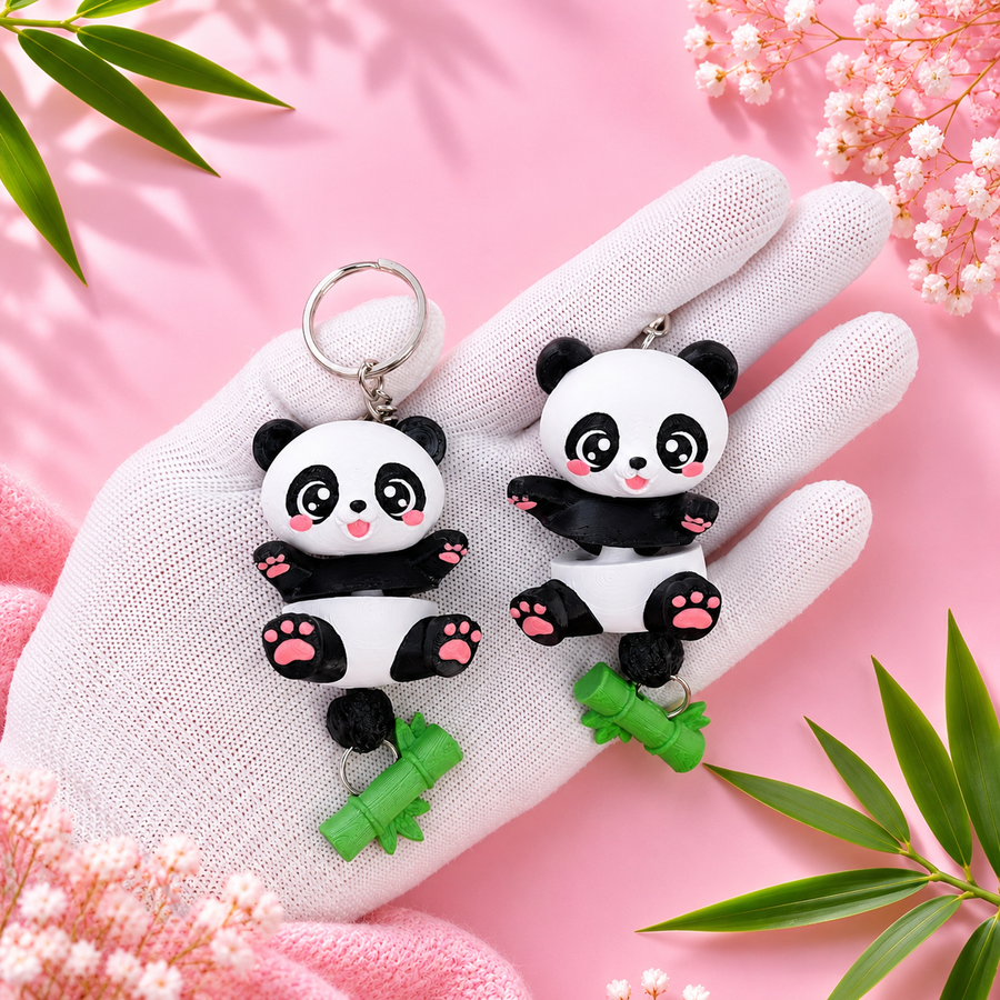 Fluffy Mascots™ Panda Articulado