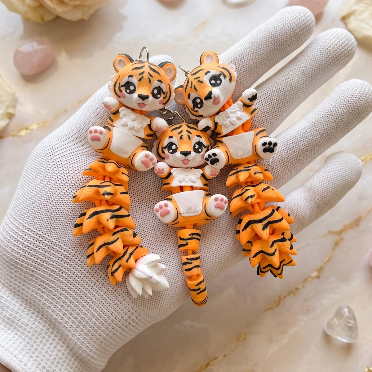 Fluffy Mascots™ Tiger Keychain