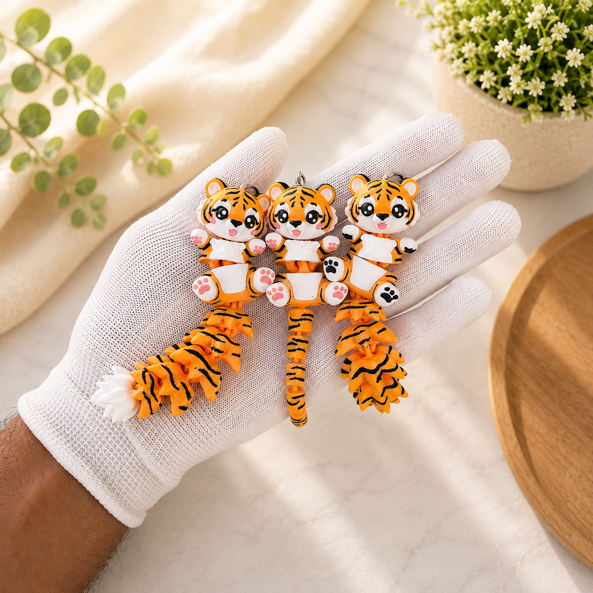 Fluffy Mascots™ Tiger Keychain