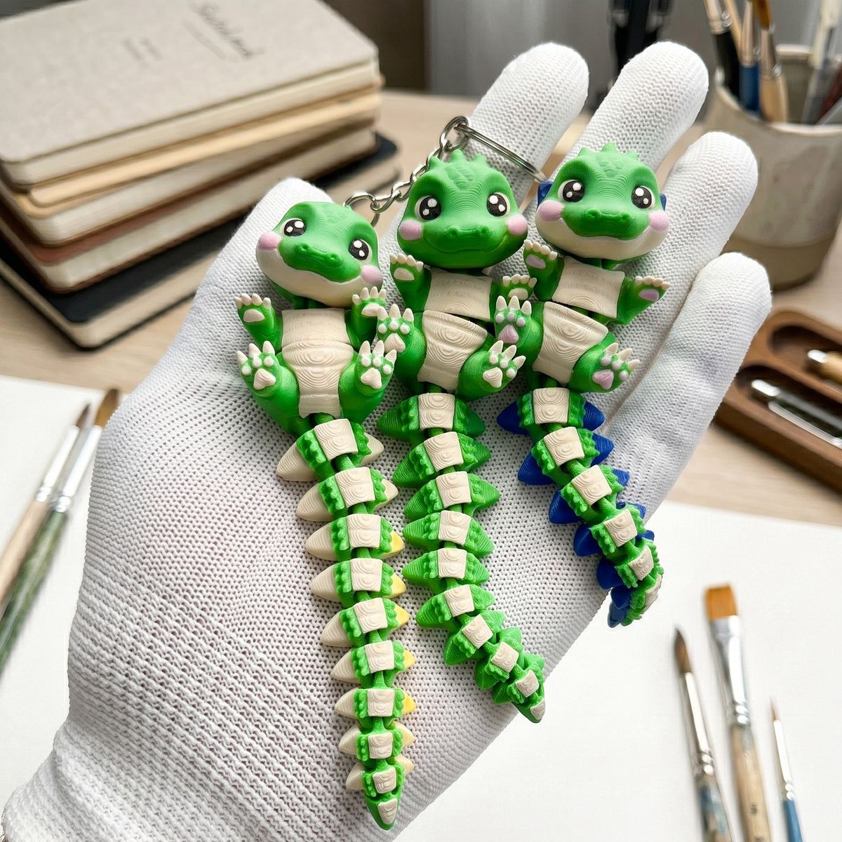 Fluffy Mascots™ Cocodrilo Articulado