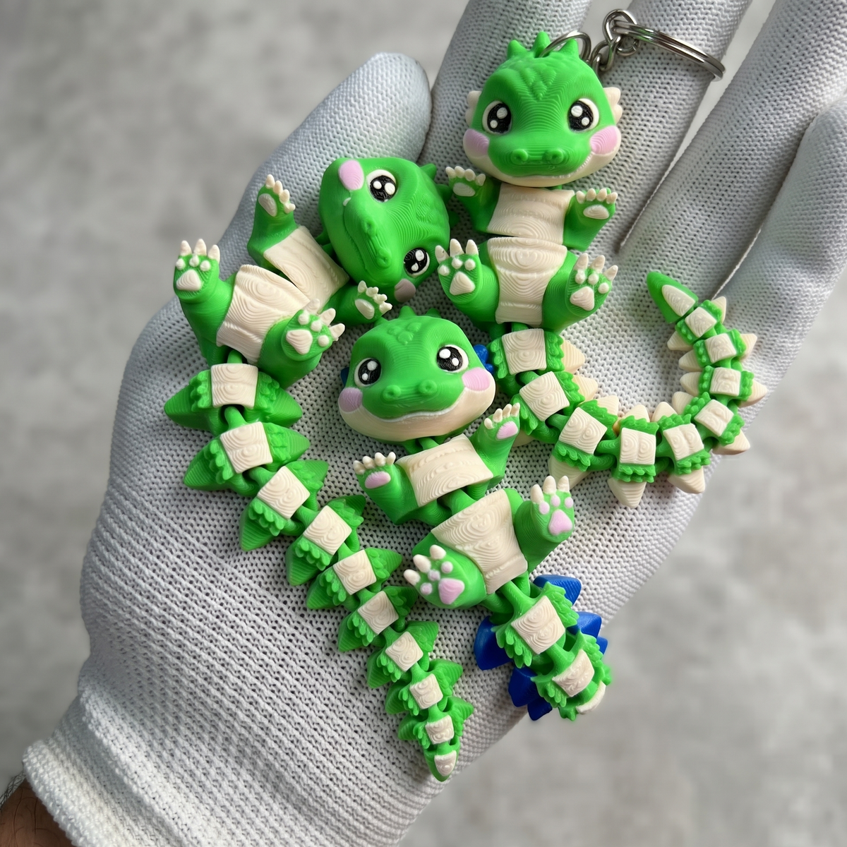 Fluffy Mascots™ Cocodrilo Articulado