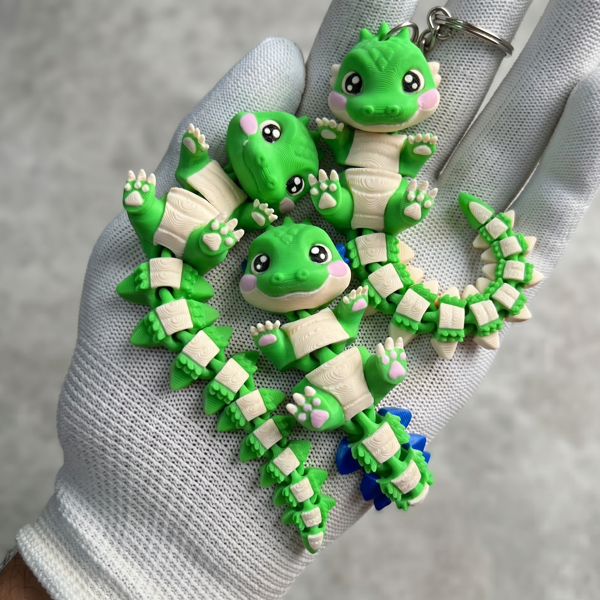 Fluffy Mascots™ Cocodrilo Articulado