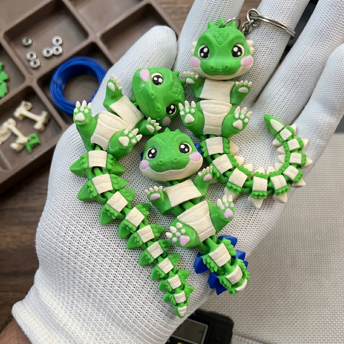 Fluffy Mascots™ Cocodrilo Articulado