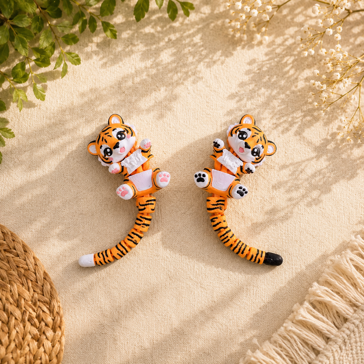 Fluffy Mascots™ Tiger Keychain