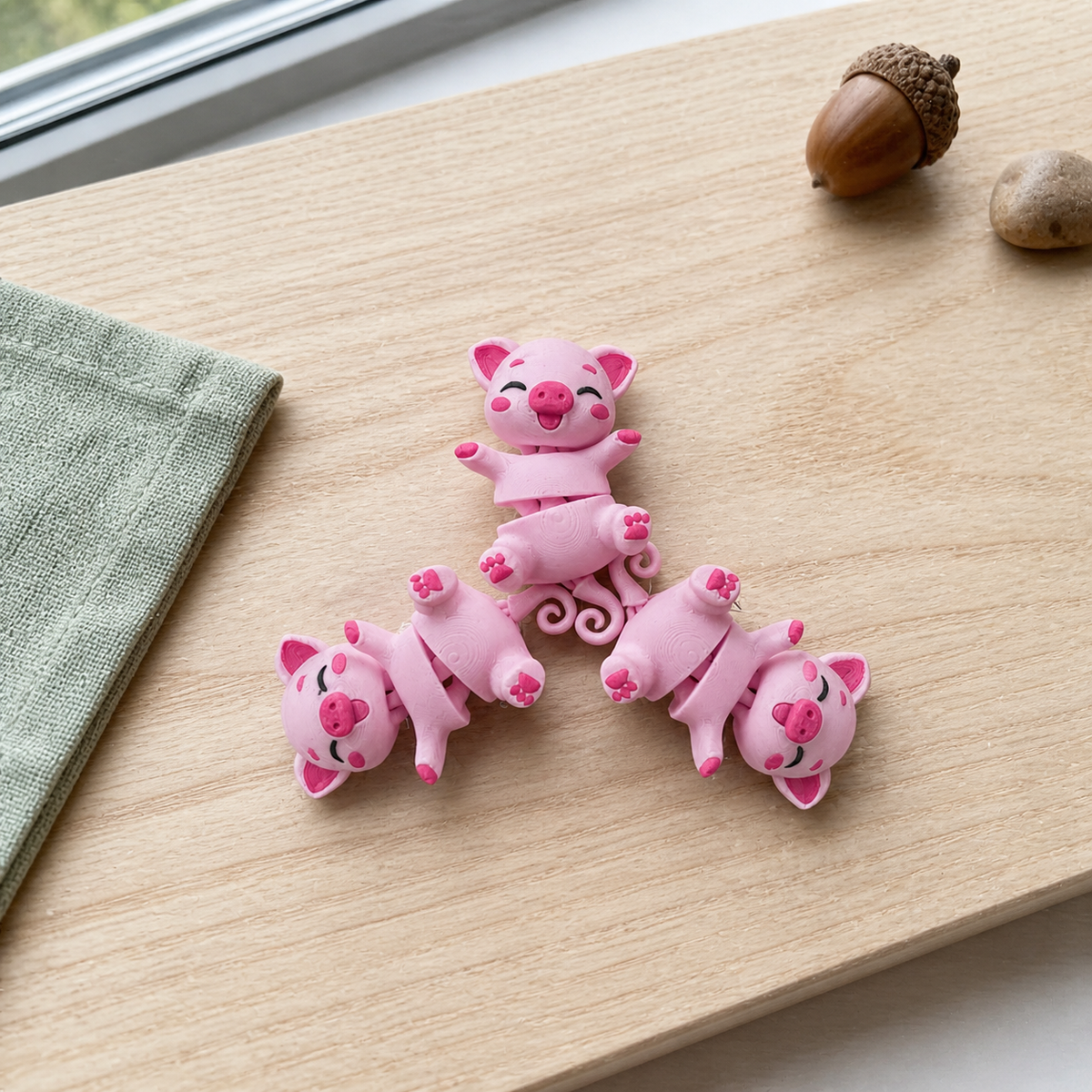 Fluffy Mascots™ Cerdito Articulado