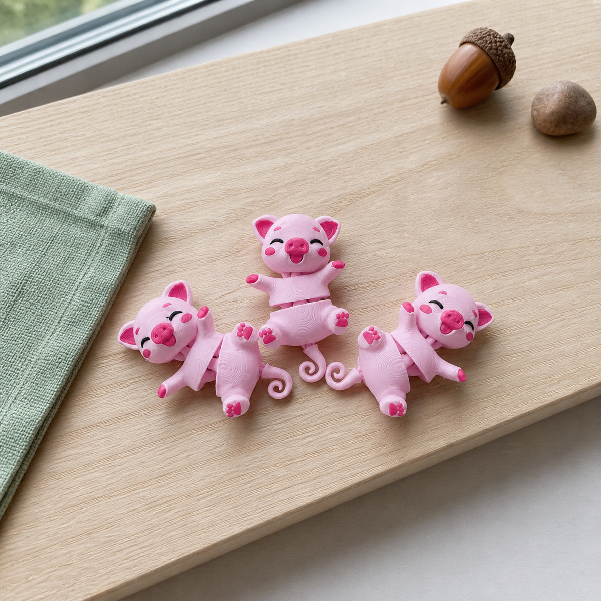 Fluffy Mascots™ Cerdito Articulado