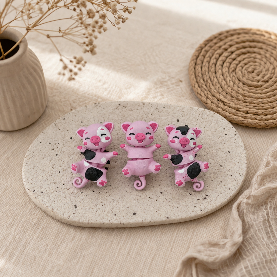 Fluffy Mascots™ Cerdito Articulado