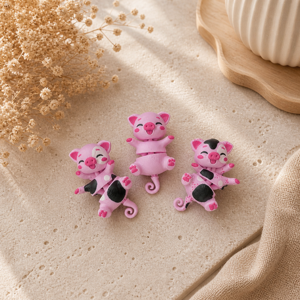 Fluffy Mascots™ Cerdito Articulado