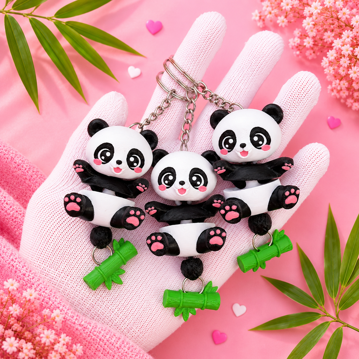 Fluffy Mascots™ Panda Articulado