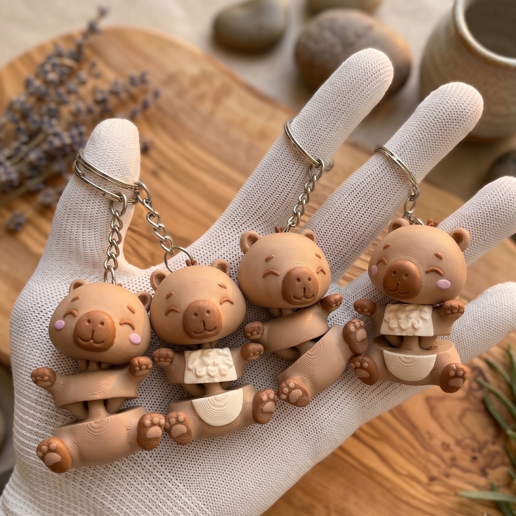 Fluffy Mascots™ Capibara Articulada Impresa en 3D