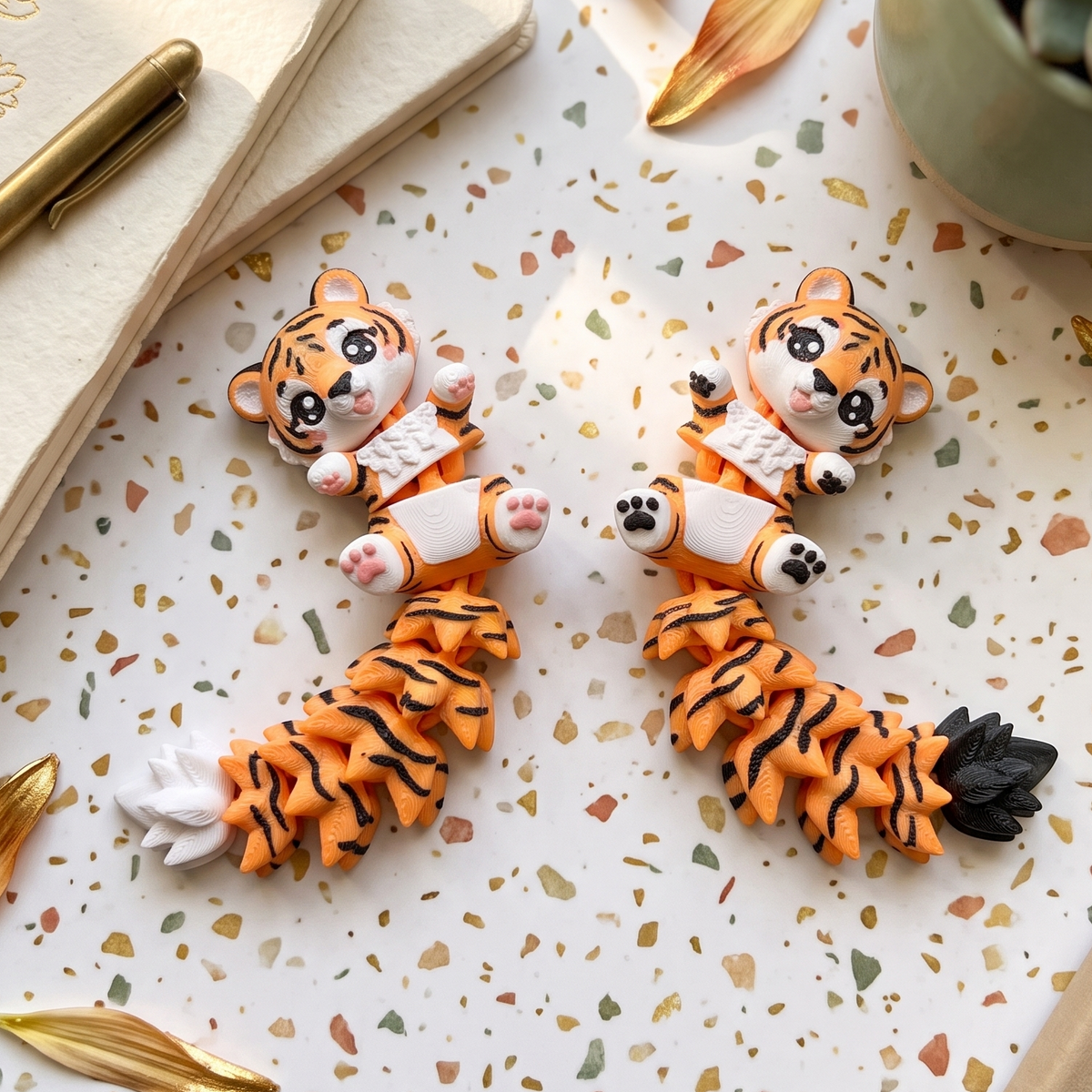 Fluffy Mascots™ Tiger Keychain
