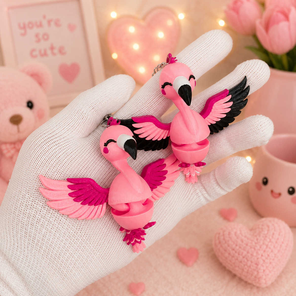 Fluffy Mascots™ Flamenco Articulado