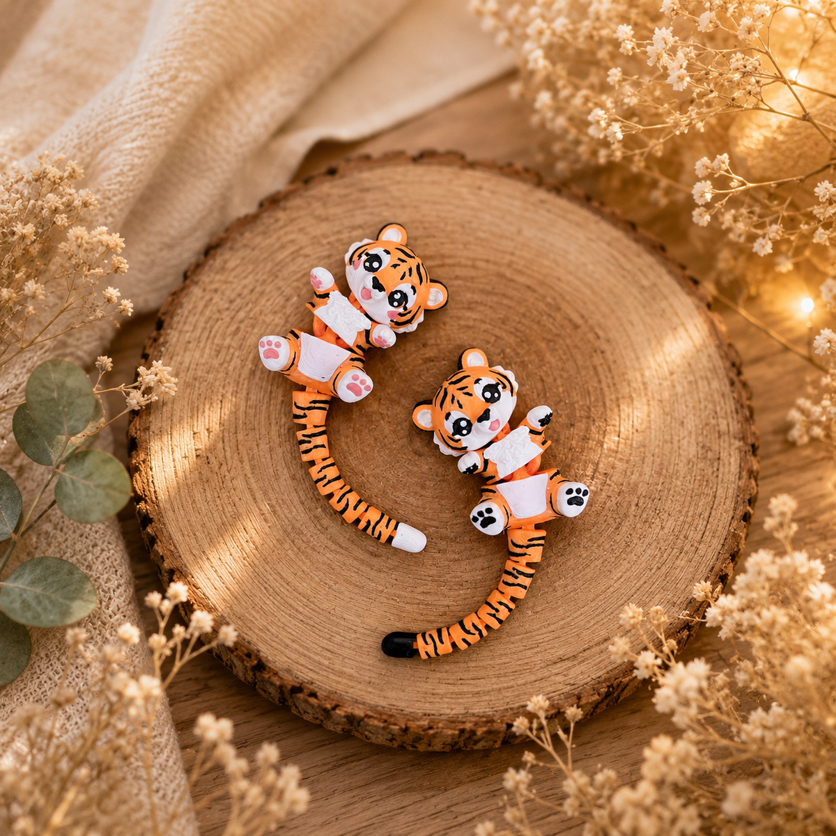Fluffy Mascots™ Tiger Keychain