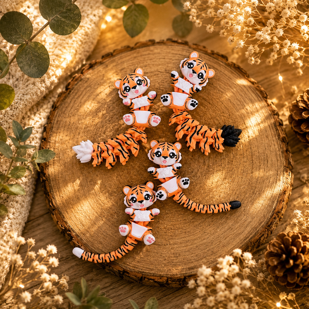 Fluffy Mascots™ Tiger Keychain