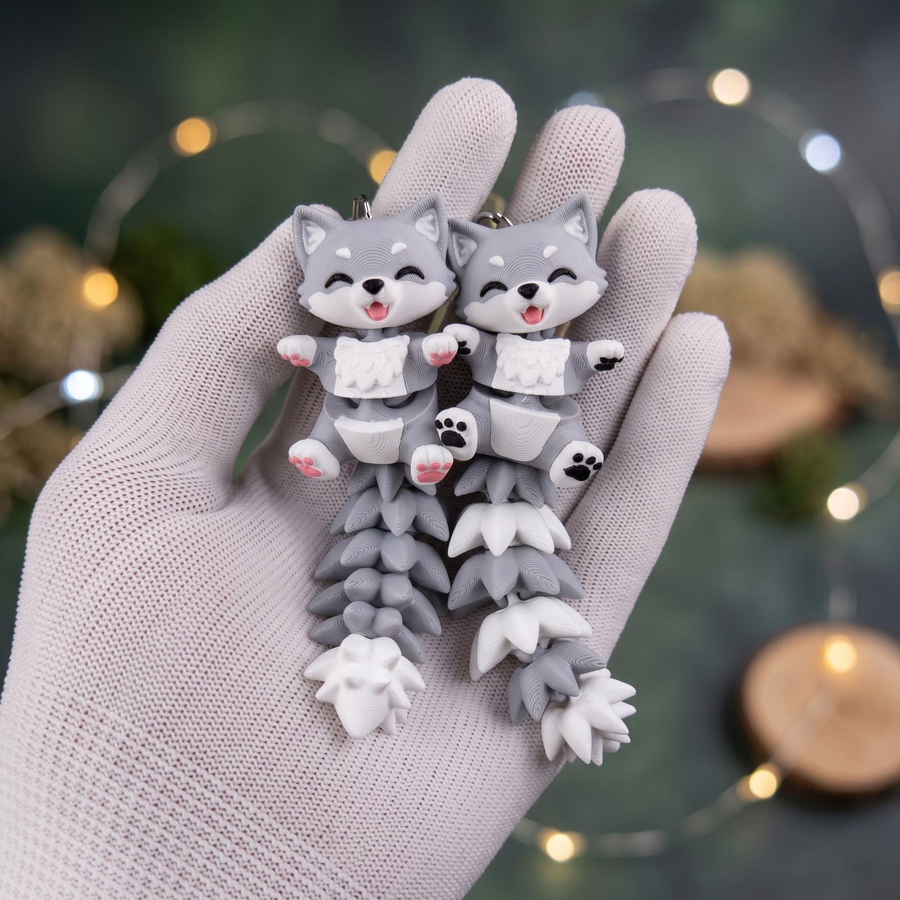 Fluffy Mascots™ Lobo Articulado