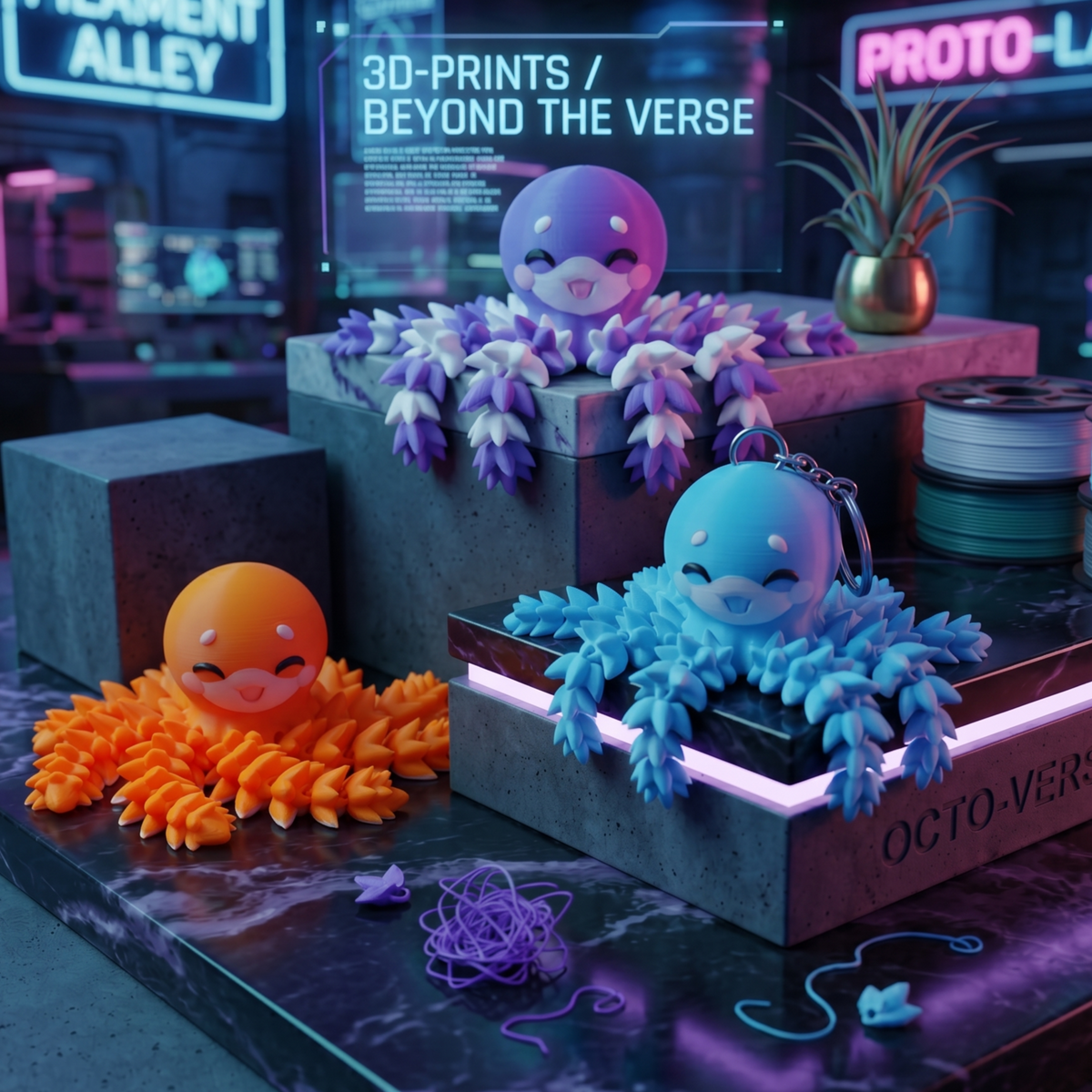 Fluffy Mascots™ Pulpo Articulado