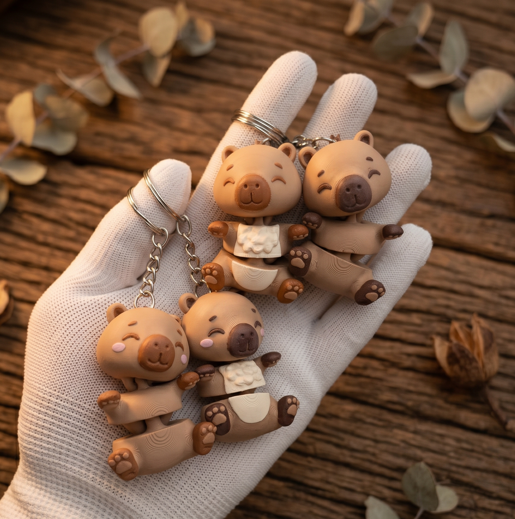 Fluffy Mascots™ Capibara Articulada Impresa en 3D