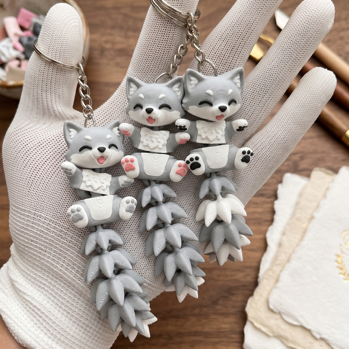 Fluffy Mascots™ Lobo Articulado