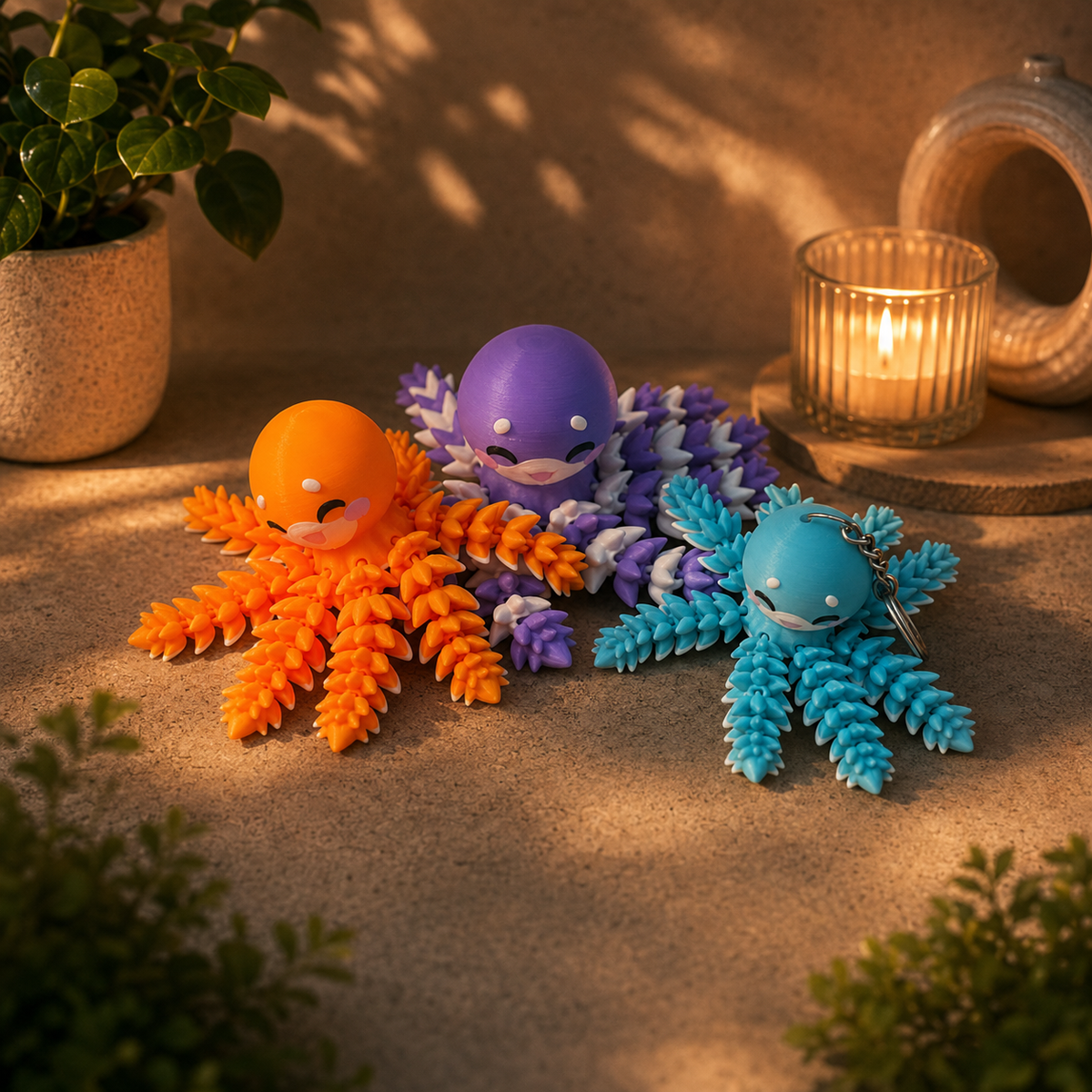 Fluffy Mascots™ Pulpo Articulado