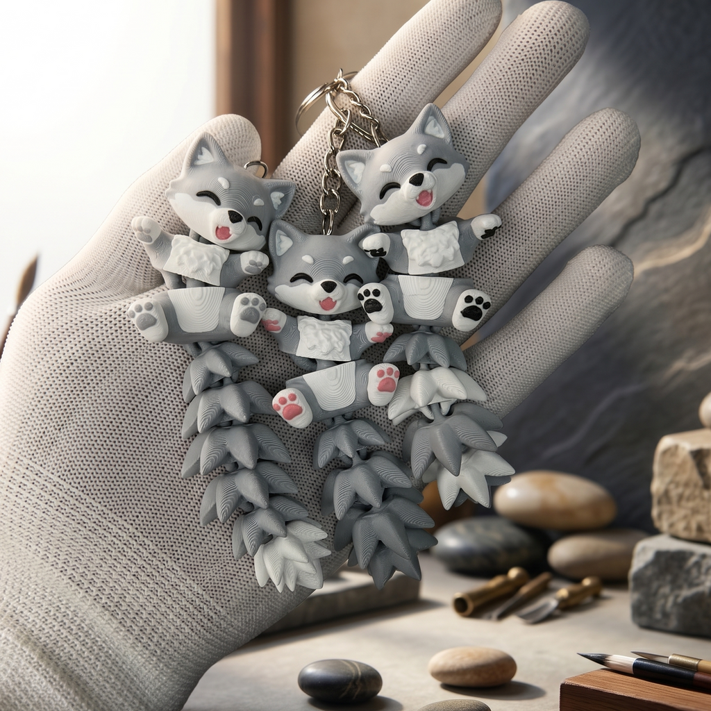 Fluffy Mascots™ Lobo Articulado