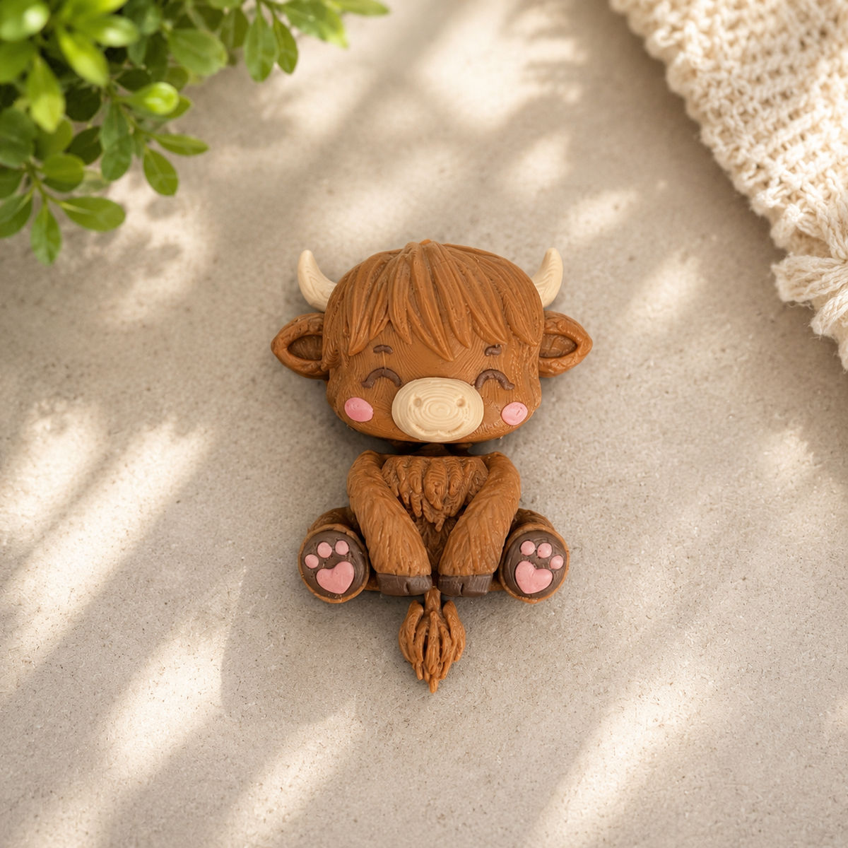 Fluffy Mascots™ Highland Cow Keychain