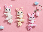 Fluffy Mascots™ Easter Bunny Keychain | Conejita Articulada de Pascua