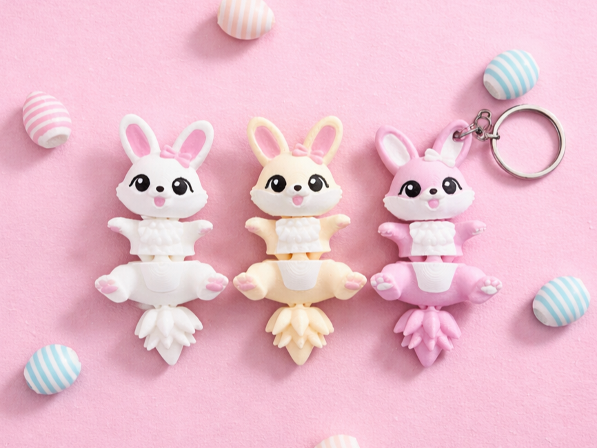 Fluffy Mascots™ Easter Bunny Keychain