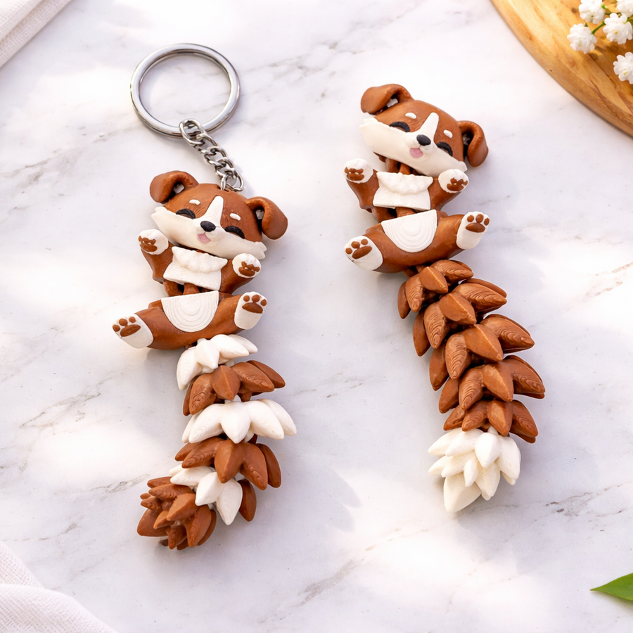 Fluffy Mascots™ Perrito Articulado
