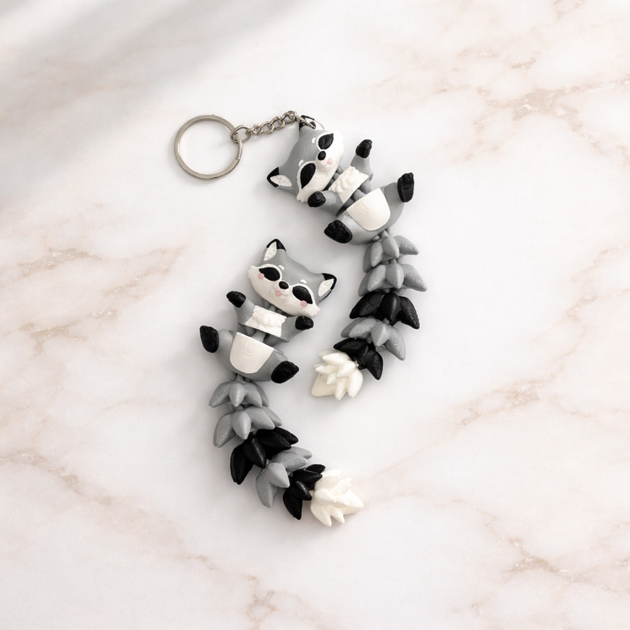 Fluffy Mascots™ Mapache Articulado