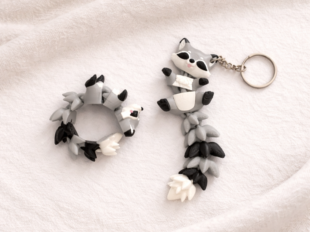 Fluffy Mascots™ Mapache Articulado