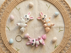 Fluffy Mascots™ Easter Bunny Keychain | Conejita Articulada de Pascua