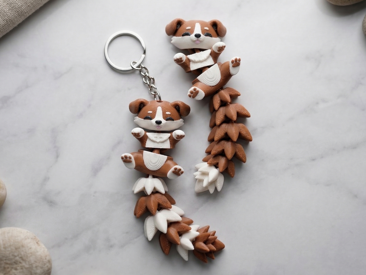 Fluffy Mascots™ Perrito Articulado