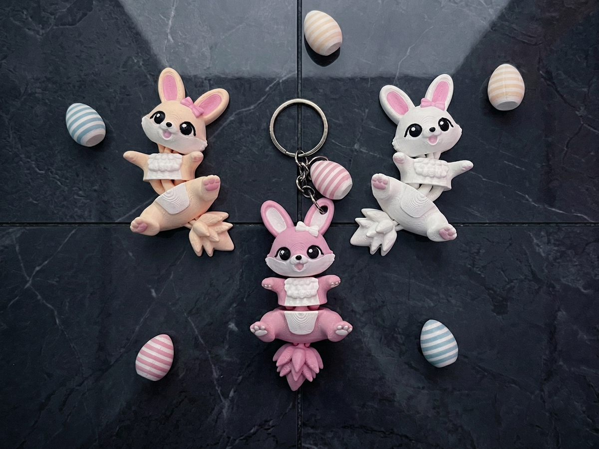 Fluffy Mascots™ Easter Bunny Keychain
