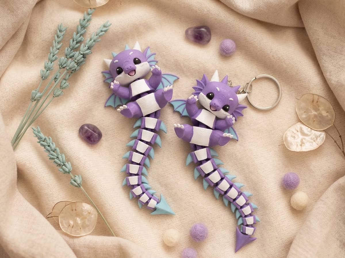Fluffy Mascots™ Dragón Articulado