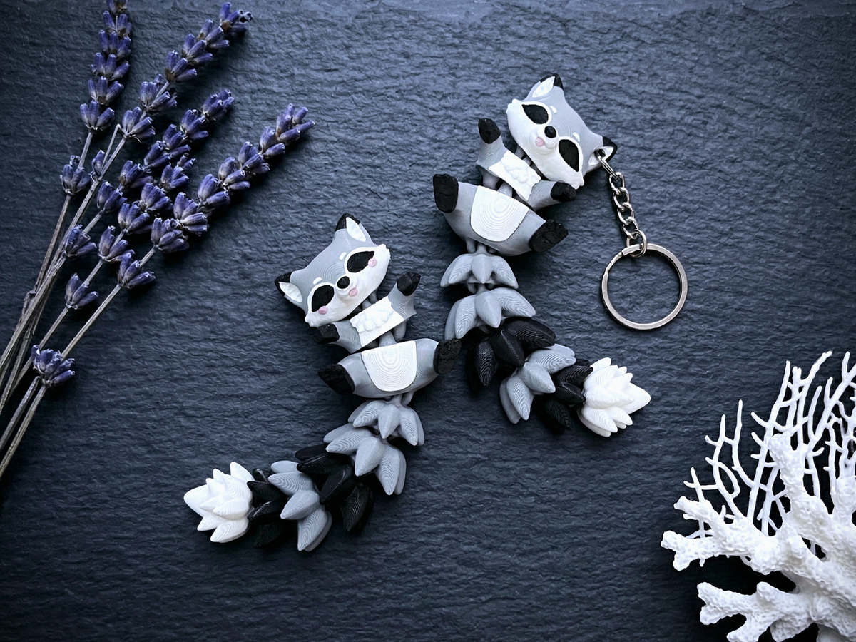 Fluffy Mascots™ Mapache Articulado