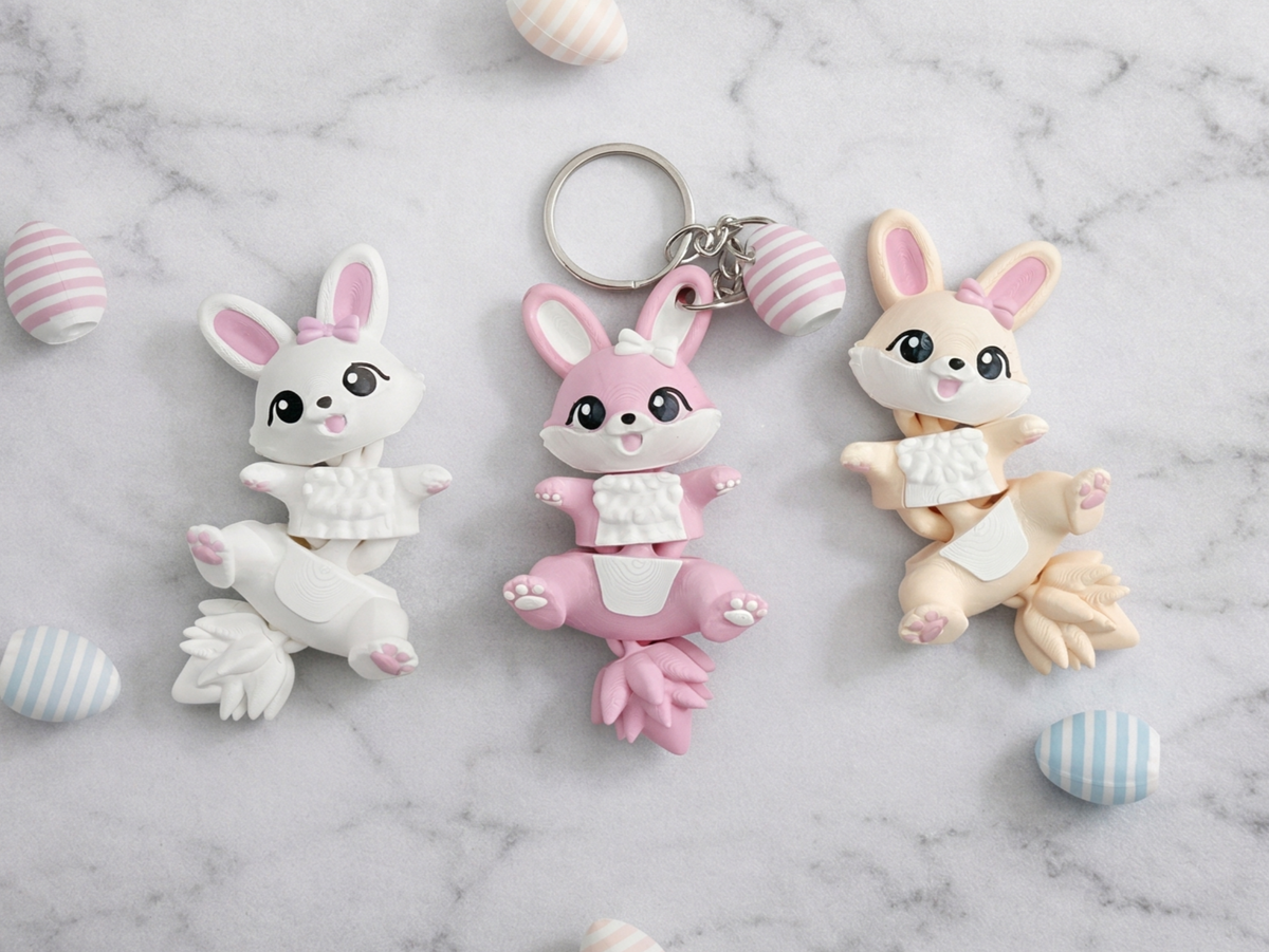 Fluffy Mascots™ Easter Bunny Keychain