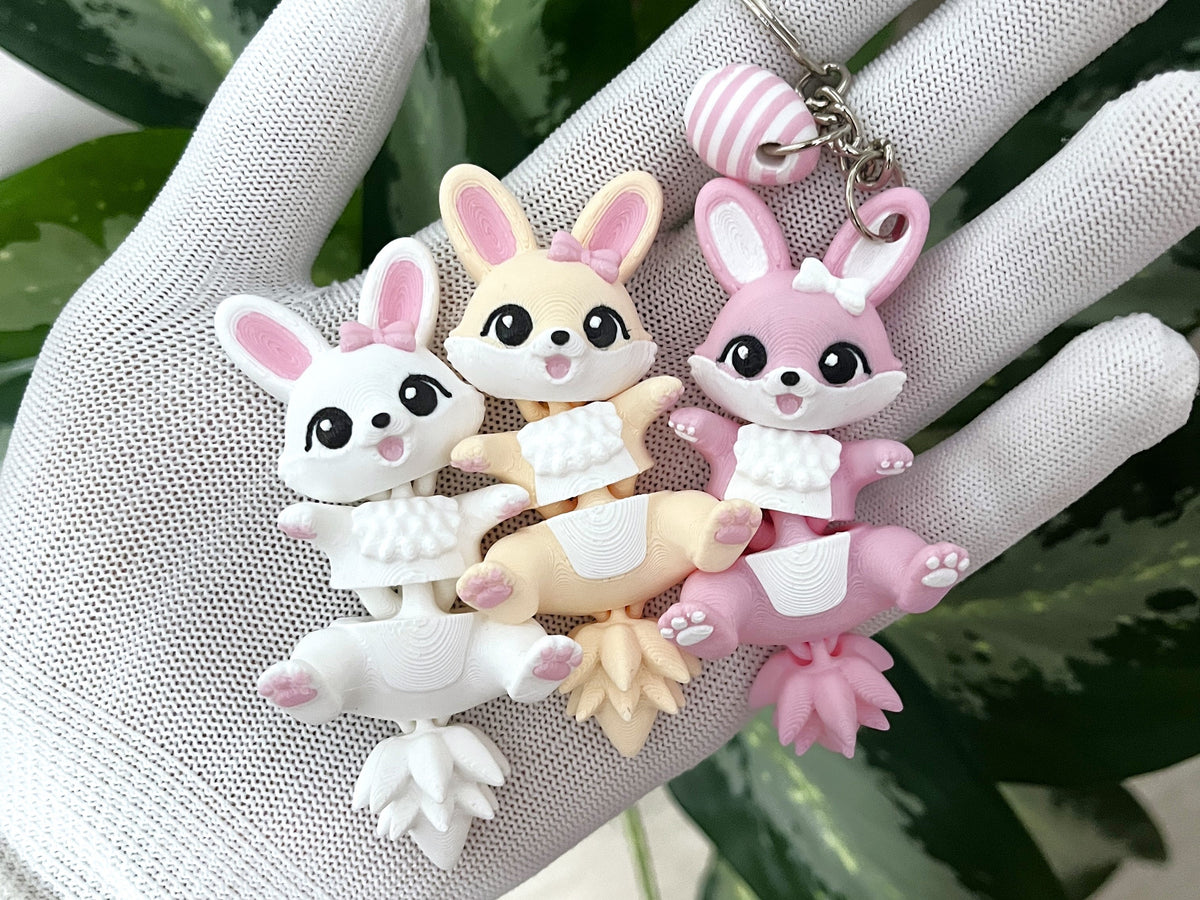 Fluffy Mascots™ Easter Bunny Keychain
