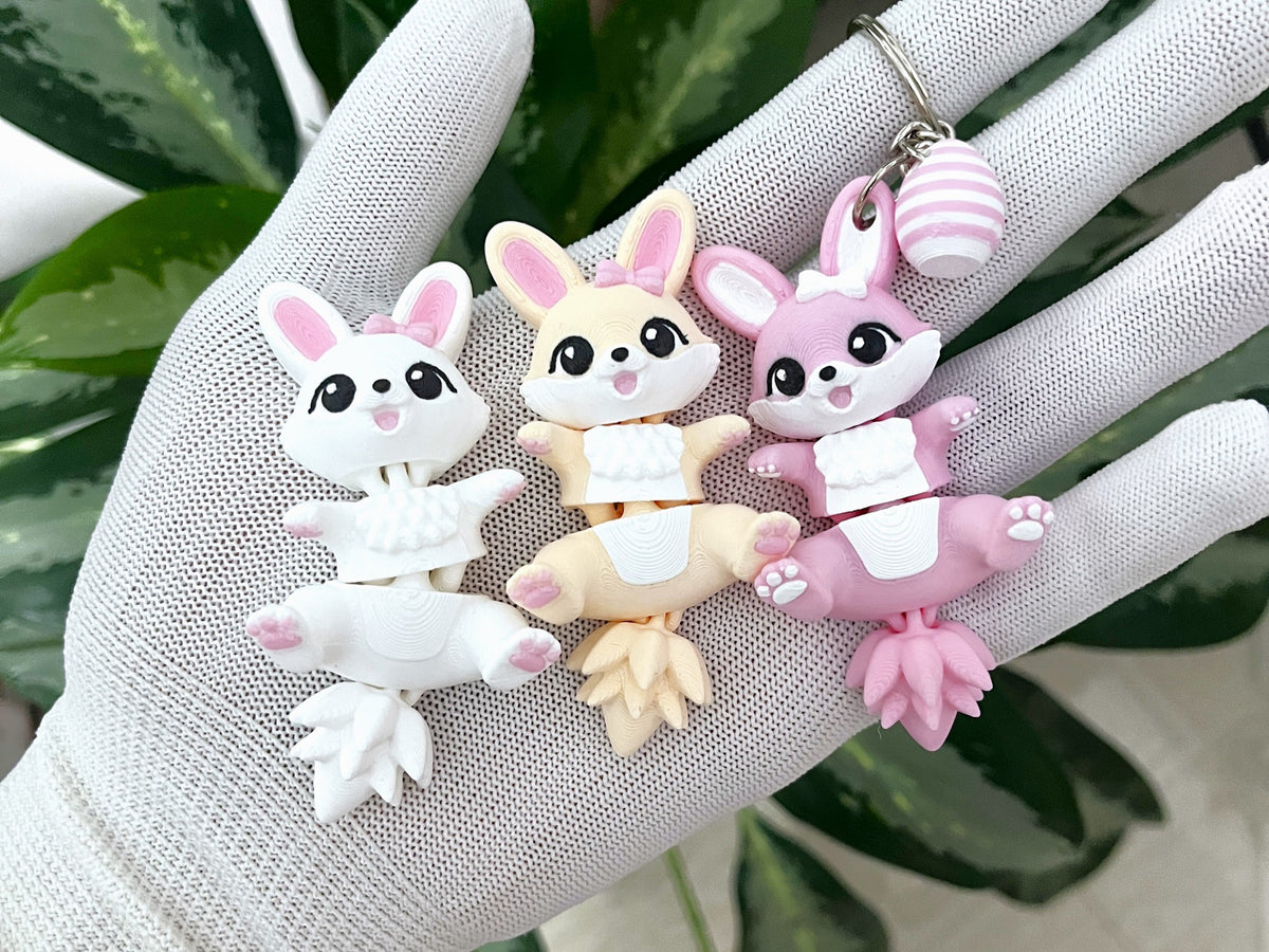 Fluffy Mascots™ Easter Bunny Keychain