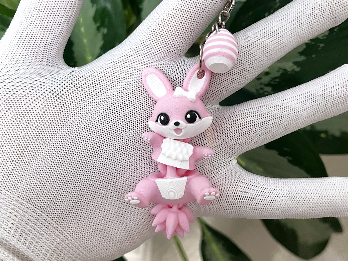 Fluffy Mascots™ Easter Bunny Keychain