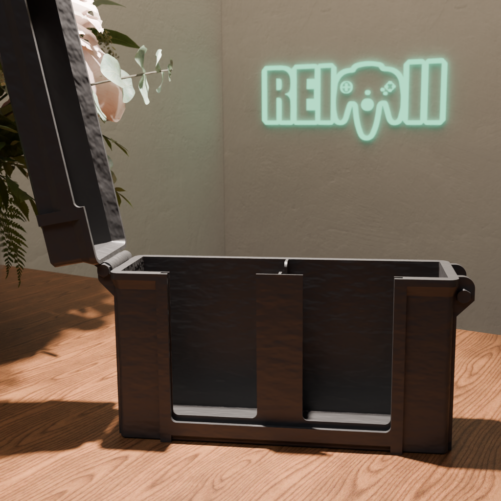 Caja para cartas Magic The Gathering impresa en 3D en color negro con acabado mate futurista