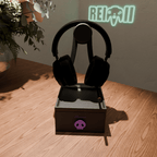 Kuromi headphone stand with drawer by Reimii