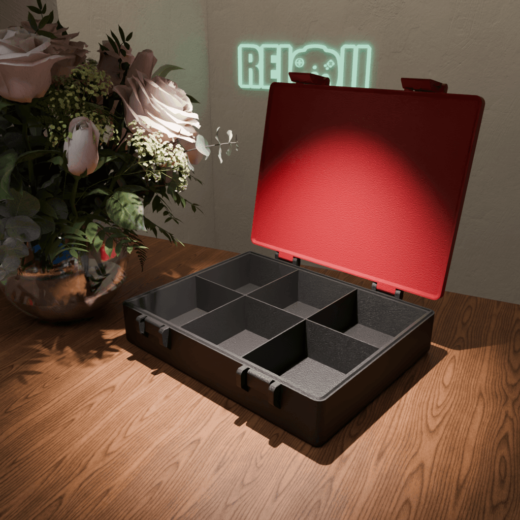 Caja de almacenamiento para tornillería y accesorios de bricolaje con diseño resistente