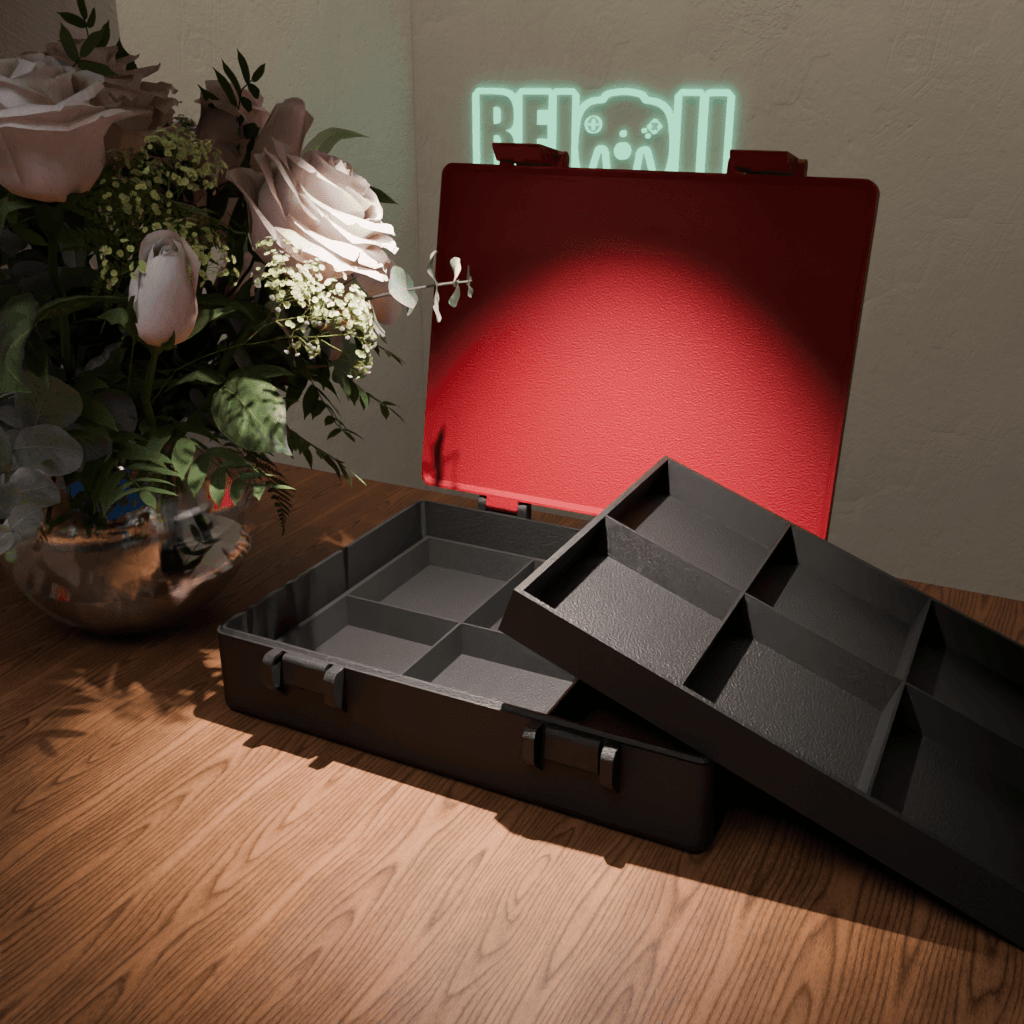 Caja de almacenamiento para tornillería y accesorios de bricolaje con diseño modular resistente