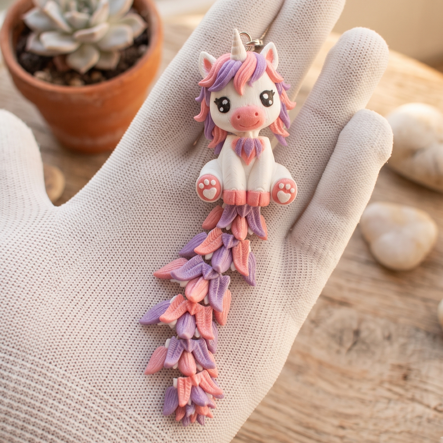 Fluffy Mascots™ Unicorn Keychain